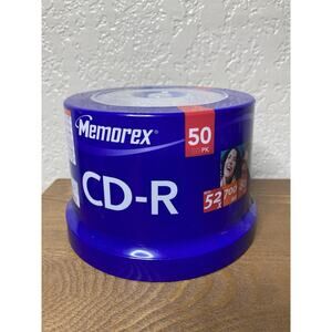 Memorex Recordable CD-R Media 52x 700mb 80min w/spindle 50-pack NEW Sealed